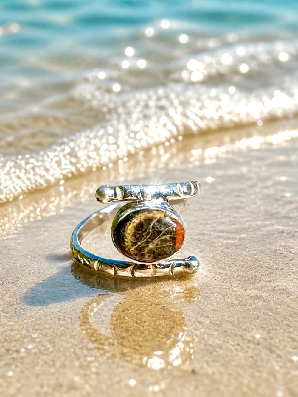 NEW! Peanut Obsidian Ring